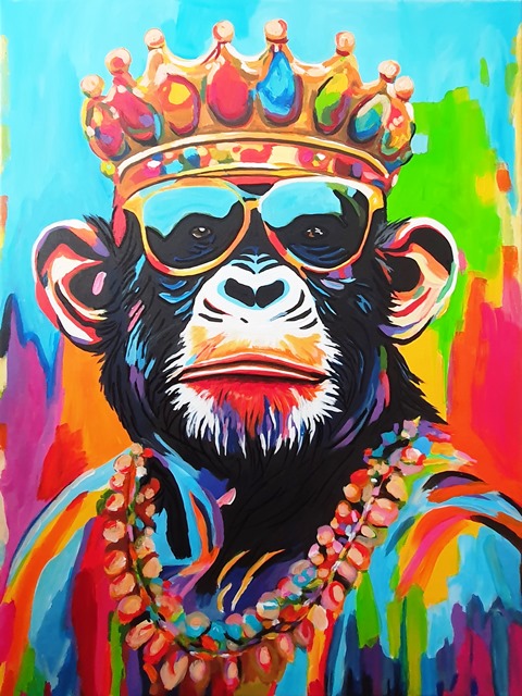 Peggy Liebenow-Pop art-I am the King- 80x60x3 cm.jpg